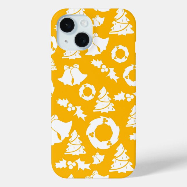 Yellow Christmas Pattern Case-Mate iPhone Case (Back)
