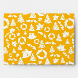 Yellow Christmas Pattern Envelope