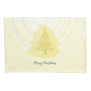 Yellow Christmas tree Pillowcase