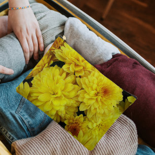 Yellow Chrysanthemum Blooms Floral Accessory Pouch