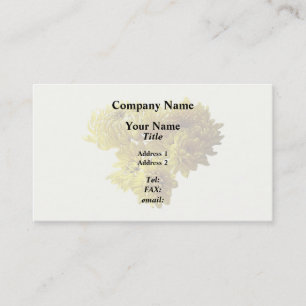 Yellow Chrysanthemum Heart Business Card