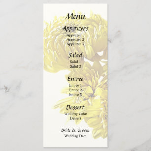Yellow Chrysanthemum Heart Menu