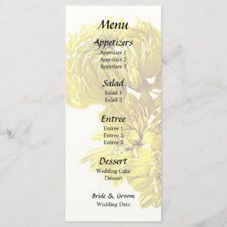 Yellow Chrysanthemum Heart Menu
