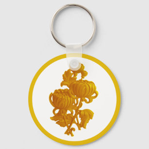 Yellow Chrysanthemum Key Ring