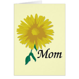 Yellow Chrysanthemum Mothers Day Card
