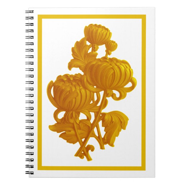 Yellow Chrysanthemum Notebook (Front)