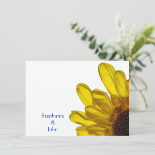 Yellow Chrysanthemum Photo White Name Elegant Cool Card