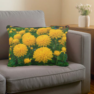 Yellow Chrysanthemums Accent Pillow