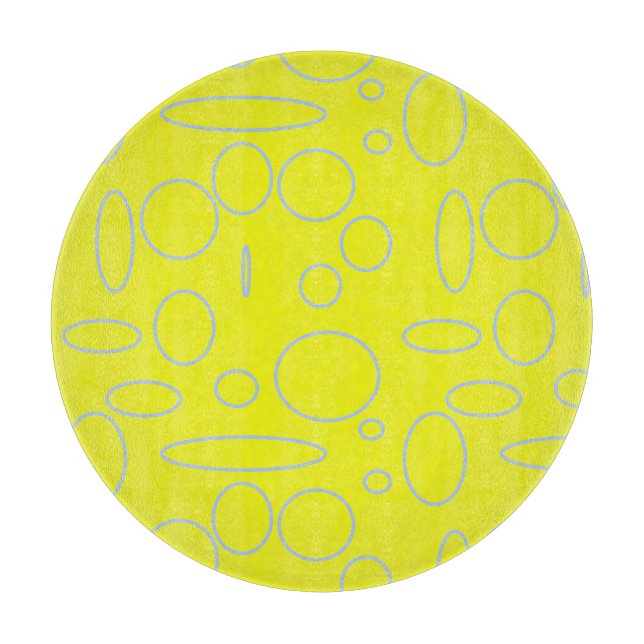 Yellow Circles and Loops Cutting Board (Front)