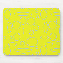 Yellow Circles and Loops Mousepad