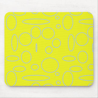 Yellow Circles and Loops Mousepad