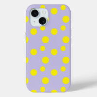 Yellow circles on purple pattern