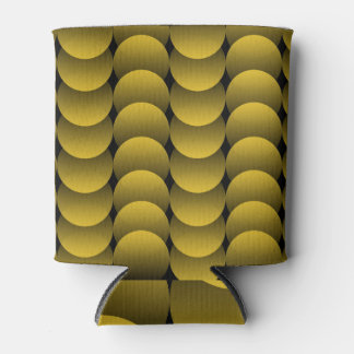Yellow Circles Overlapping Black Background Can Cooler