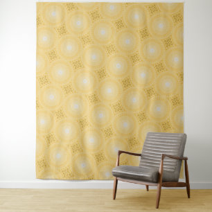 Yellow circles pattern tapestry