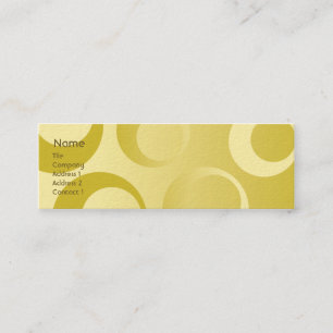 Yellow Circles - Skinny Mini Business Card