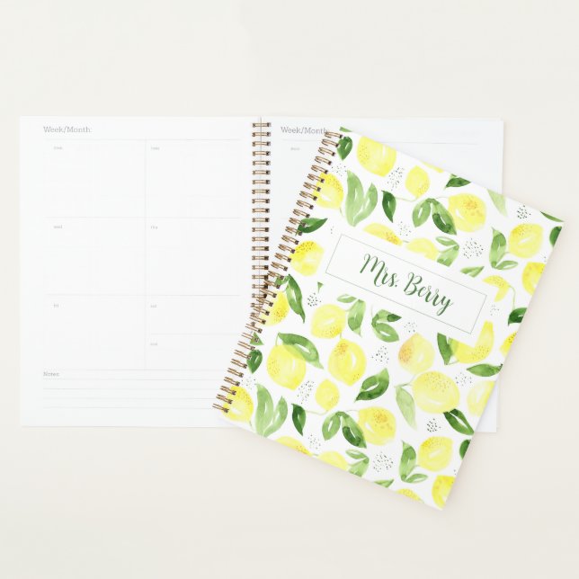 Yellow Citrus Lemon Planner (Display)