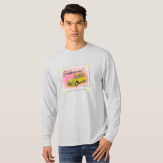Yellow Classic 2CV on light gray T-Shirt