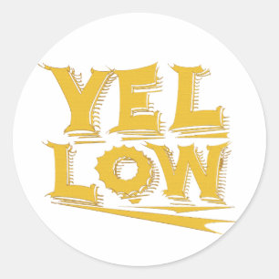Yellow Classic Round Sticker