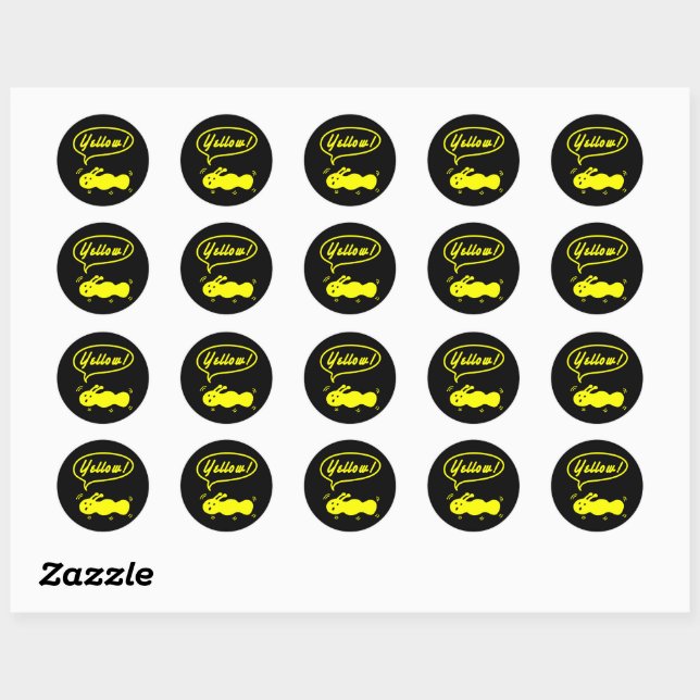 Yellow! Classic Round Sticker (Sheet)