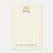 Yellow Classic Vintage Buggy Bug Car Personalised