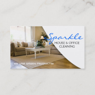 Yellow Clean House Home Cleaning Cleaners Business Card