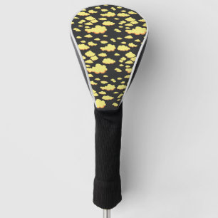 yellow clouds pattern golf head cover