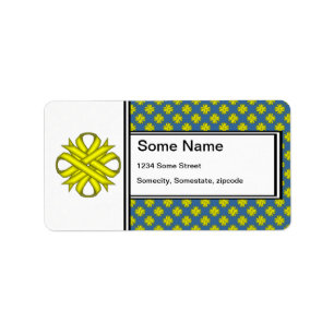 Yellow Clover Ribbon by Kenneth Yoncich Label