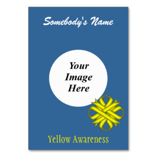 Yellow Clover Ribbon Template by Kenneth Yoncich Table Number