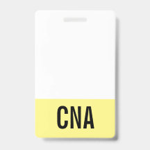 Yellow CNA Badge Double-Sided