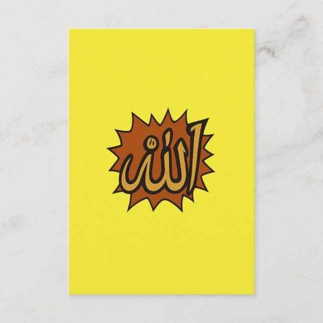 Yellow Color Block | Aesthetic Flat Design Enclosure Card (Front)