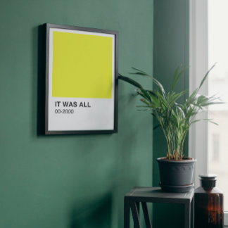 Yellow Color Song - White Border Poster