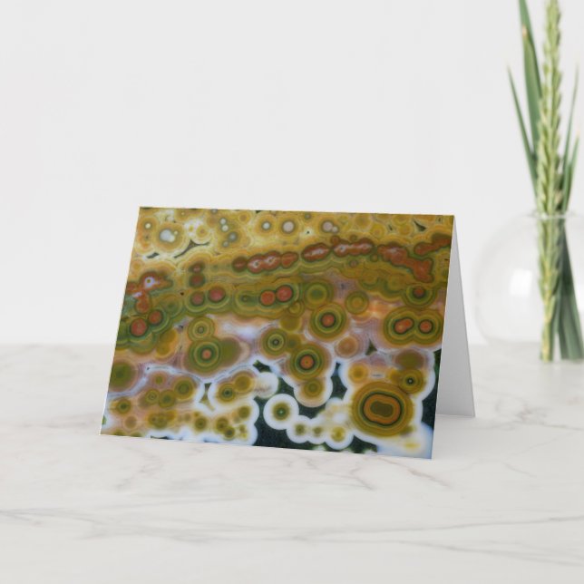 Yellow Colored Ocean Jasper Card (Front)