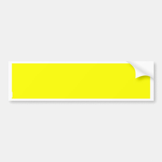 Yellow Colour Customised Designer Bumper Sticker (Front)