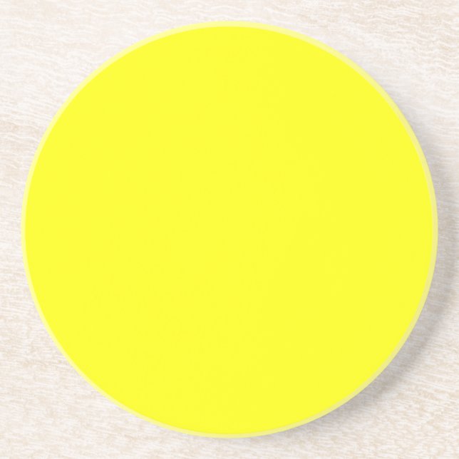 Yellow Colour Customised Designer Coaster (Front)