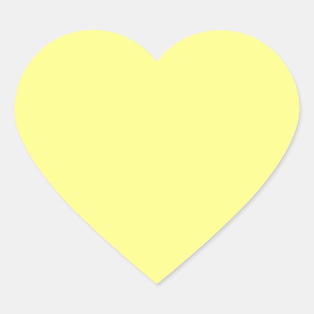 Yellow Colour Customised Designer Heart Sticker (Front)