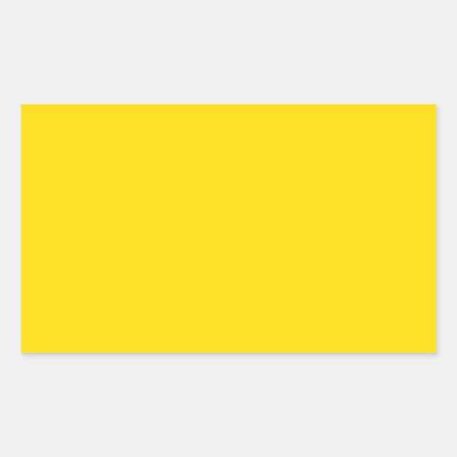 Yellow Colour Rectangle Rectangular Sticker (Front)