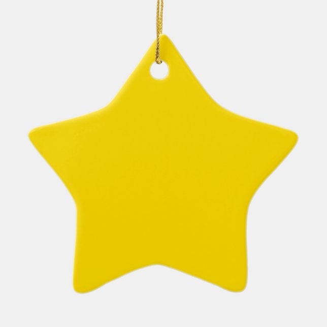 Yellow Colour Star Ceramic Ornament (Front)