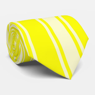 Yellow Colour Stripe Funky Pattern Tie