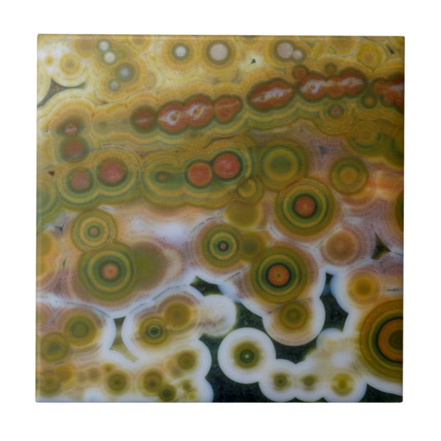 Yellow Coloured Ocean Jasper Ceramic Tile (Front)