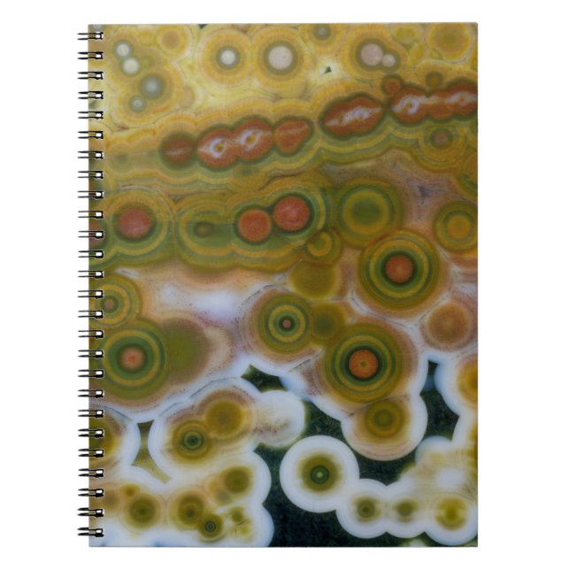 Yellow Coloured Ocean Jasper Notebook (Front)