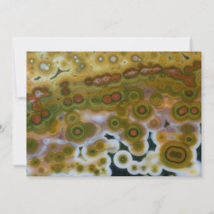 Yellow Coloured Ocean Jasper Thank You Card