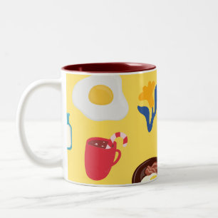 Yellow Colourful Bold Illustrative Wraparound Mug