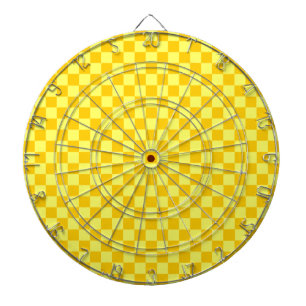 Yellow Combination Chequerboard by ShirleyTaylor Dartboard