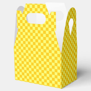 Yellow Combination Chequerboard by ShirleyTaylor Favour Box