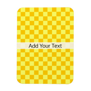 Yellow Combination Chequerboard by ShirleyTaylor Magnet