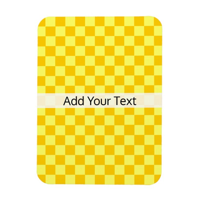 Yellow Combination Chequerboard by ShirleyTaylor Magnet (Vertical)