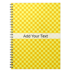 Yellow Combination Chequerboard by ShirleyTaylor Notebook