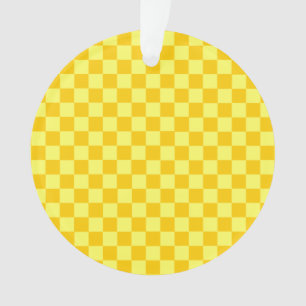Yellow Combination Chequerboard by ShirleyTaylor Ornament