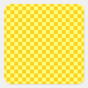 Yellow Combination Chequerboard by ShirleyTaylor Square Sticker