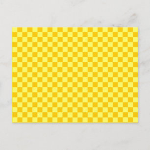 Yellow Combination Classic Chequerboard by STaylor Postcard